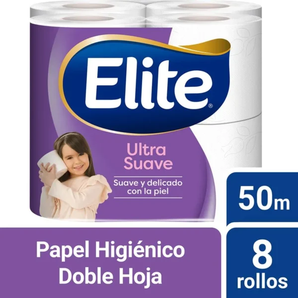 Papel Higiénico Elite Doble Hoja 50MTS X8