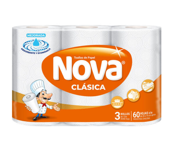Nova Toalla De Papel Clásica 12mts X3
