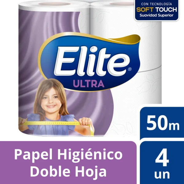 PAPEL HIGIENICO ELITE DOBLE HOJA 50MT X4