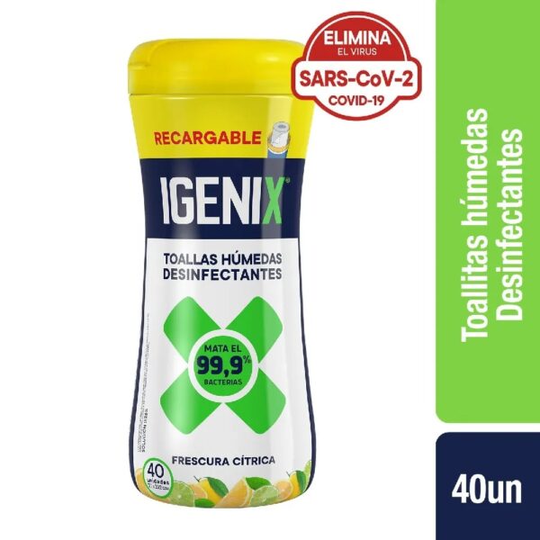 IGENIX WIPES FRASCO 40UNID