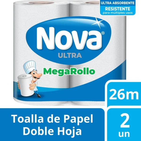 Toalla de Papel Nova Ultra Doble Hoja 26 m 2 un