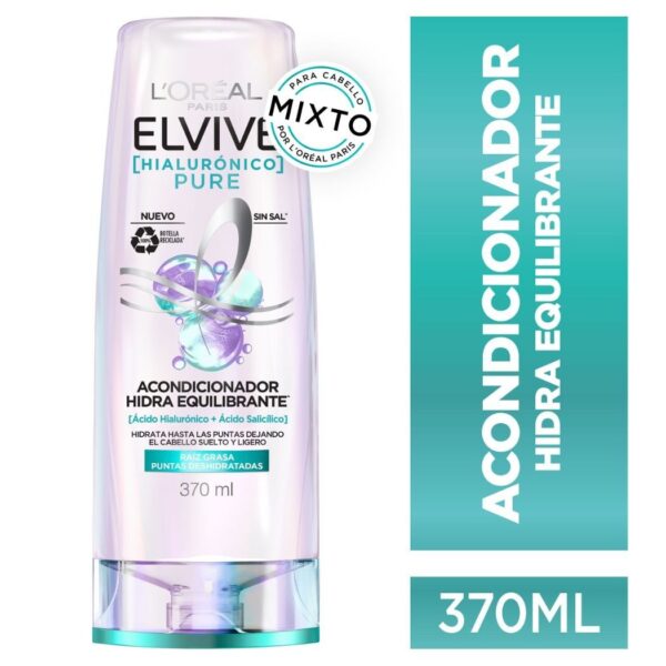 ACONDICIONADOR  ELVIVE PURE HIALURO 370ML