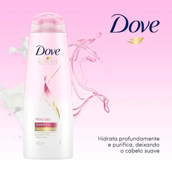 SHAMPOO DOVE HIDRA LISO 400ML - Imagen 2